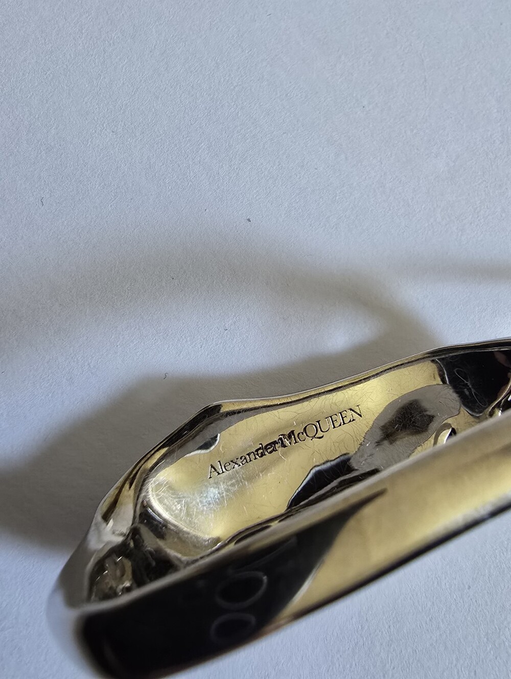 Alexander McQueen Men's Ring Silver Size M - Picture 3 of 8